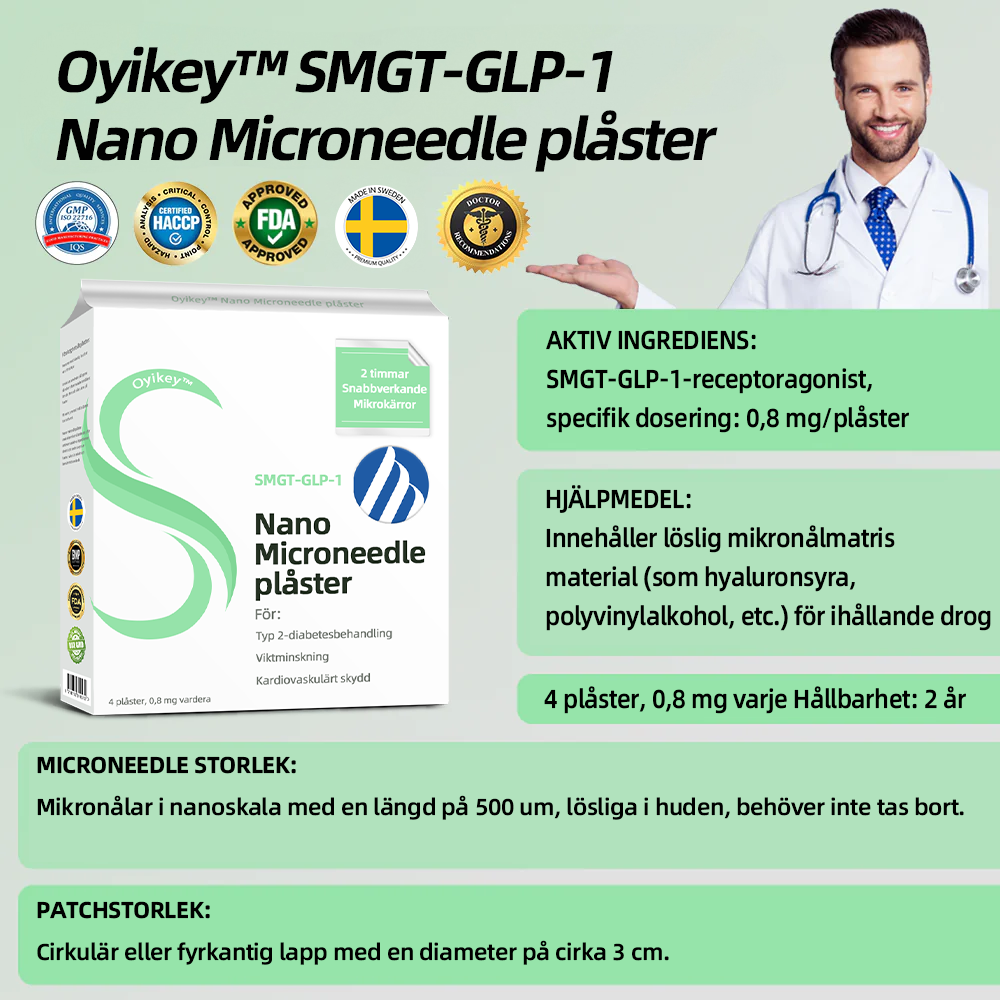 𝗢𝘆𝗶𝗸𝗲𝘆® 𝗦𝗠𝗚𝗧-𝗚𝗟𝗣-𝟭 𝗡𝗮𝗻𝗼 𝗠𝗶𝗸𝗿𝗼𝗻ä𝗹𝗲𝗻𝗽𝗹𝗮𝘀𝘁𝗲𝗿 👩⚕️ (𝒔𝒎ä𝒓𝒕𝒍ö𝒔, 𝒍å𝒏𝒈𝒗𝒂𝒓𝒊𝒈 𝒆𝒇𝒇𝒆𝒌𝒕,𝐚𝐧𝐯ä𝐧𝐝𝐛𝐚𝐫 𝐟ö𝐫 𝐛𝐞𝐡𝐚𝐧𝐝𝐥𝐢𝐧𝐠 𝐚𝐯 𝐝𝐢𝐚𝐛𝐞𝐭𝐞𝐬, 𝐟𝐞𝐭𝐦𝐚 𝐨𝐜𝐡 𝐡𝐣ä𝐫𝐭- 𝐨𝐜𝐡 𝐤ä𝐫𝐥𝐬𝐣𝐮𝐤𝐝𝐨𝐦𝐚𝐫)❤️🔥❤️🔥
